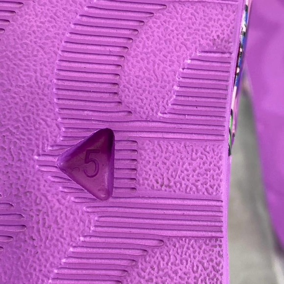 Goats Women's Purple Floral-Print The Slide W Round-Toe Slide Sandals SZ 5 - Picture 10 of 12